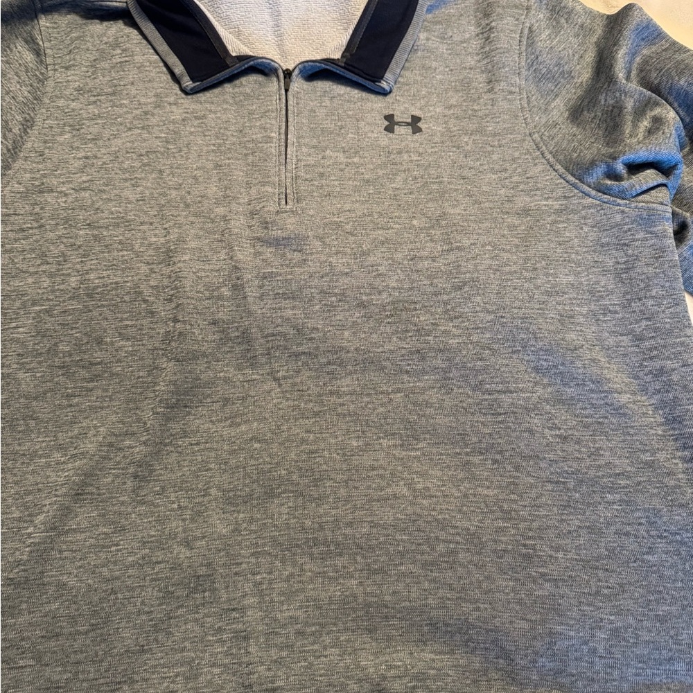 Under Armour Storm Gray Knit Pullover 1/4 zip